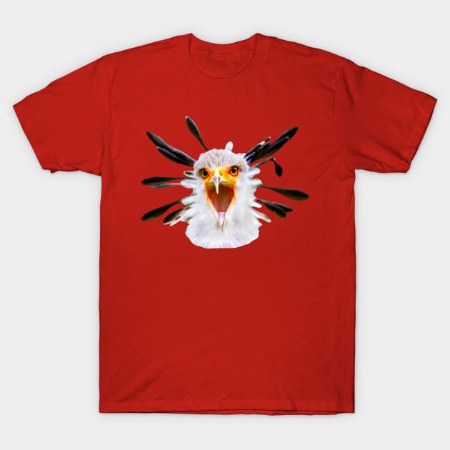 Screaming Secretary Bird T-Shirt by dalyndigaital2@gmail.com